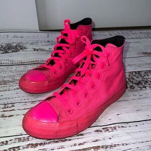 CONVERSE RARE OPI Hot Neon Pink High Tops